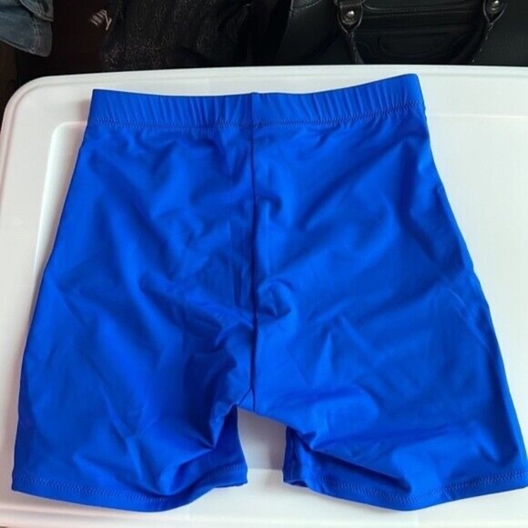 Skims Swim Mid Waist Shorts Cobalt Blue Small - Picture 2 of 6